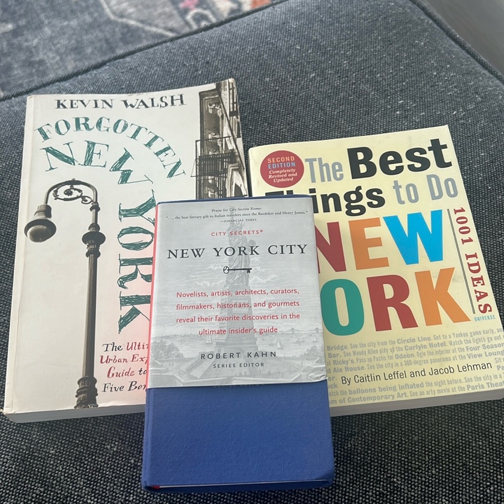 3- New York City books.   Travel, explore or just display.  Set of 3